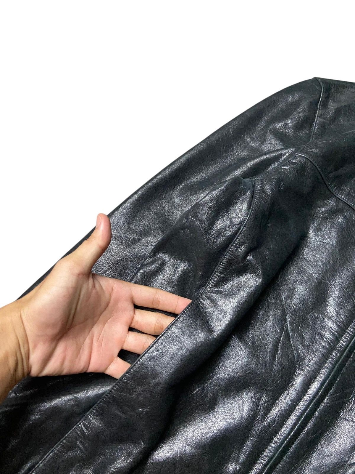 Japanese Brand Right On Brand Zip Up Leather Jacket (166) Size US M / EU 48-50 / 2 - 3 Thumbnail