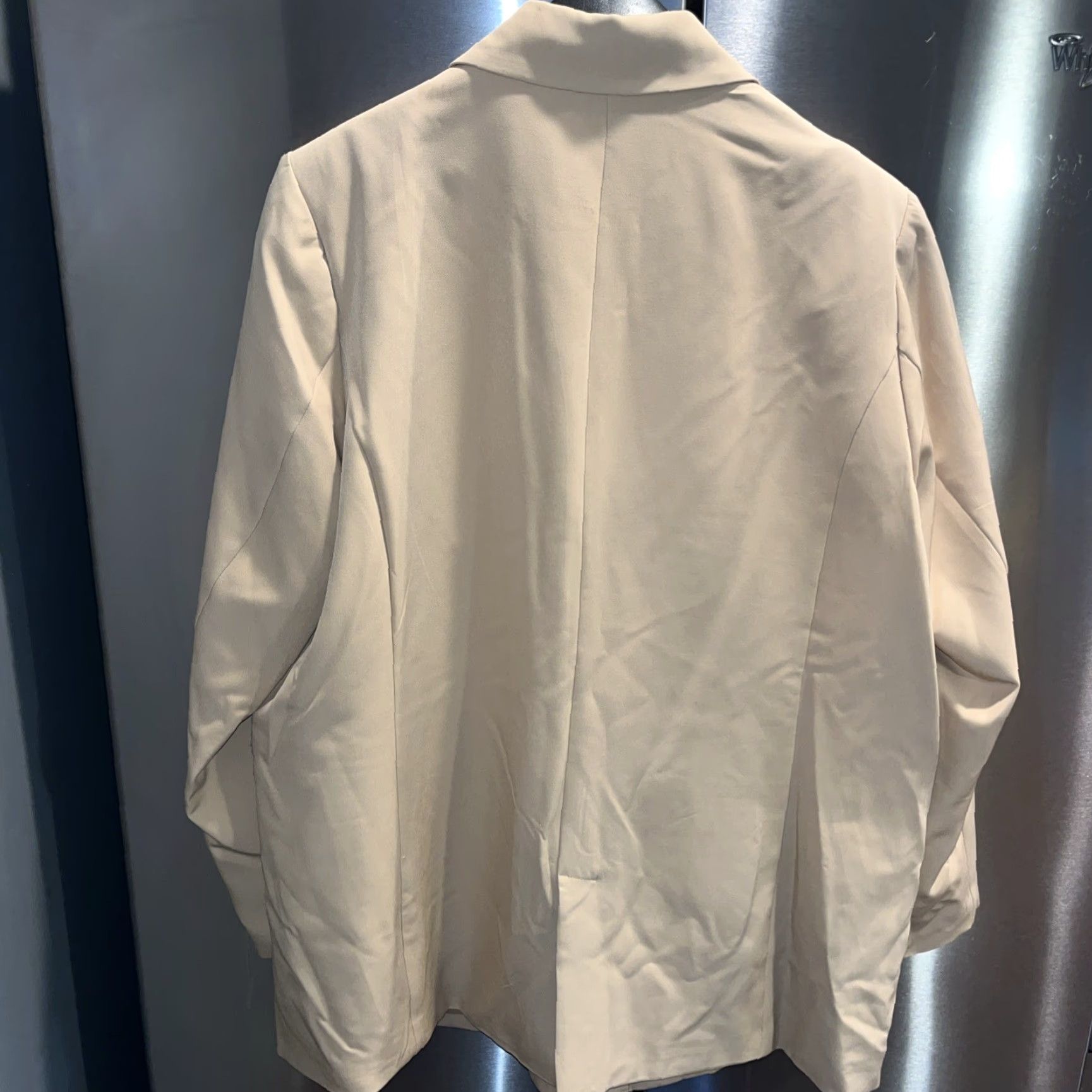 Vintage VINTAGE And Now This Tan BLAZER Womens 1XL One Button Lined Career Office Polyester Light Weight Jacket Size XL / US 12-14 / IT 48-50 - 7 Thumbnail