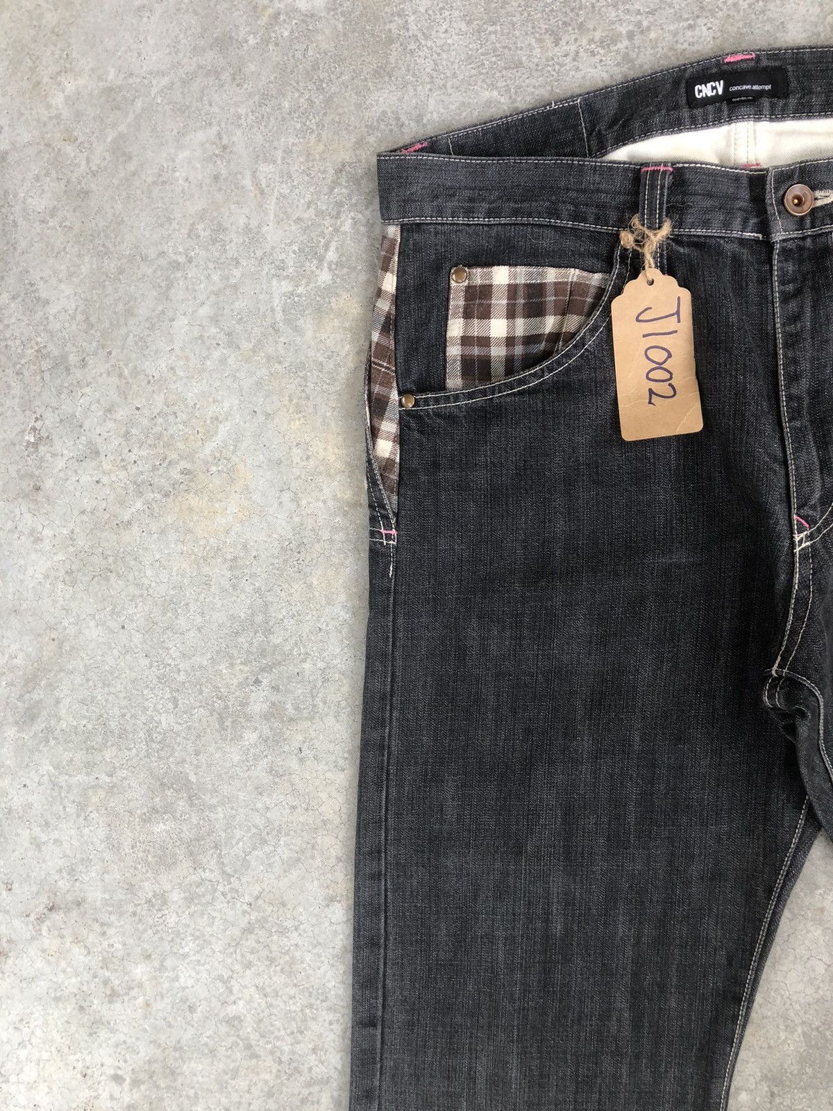 Japanese Brand Japanese Concave Attempt Distressed Jeans Size US 33 - 6 Thumbnail