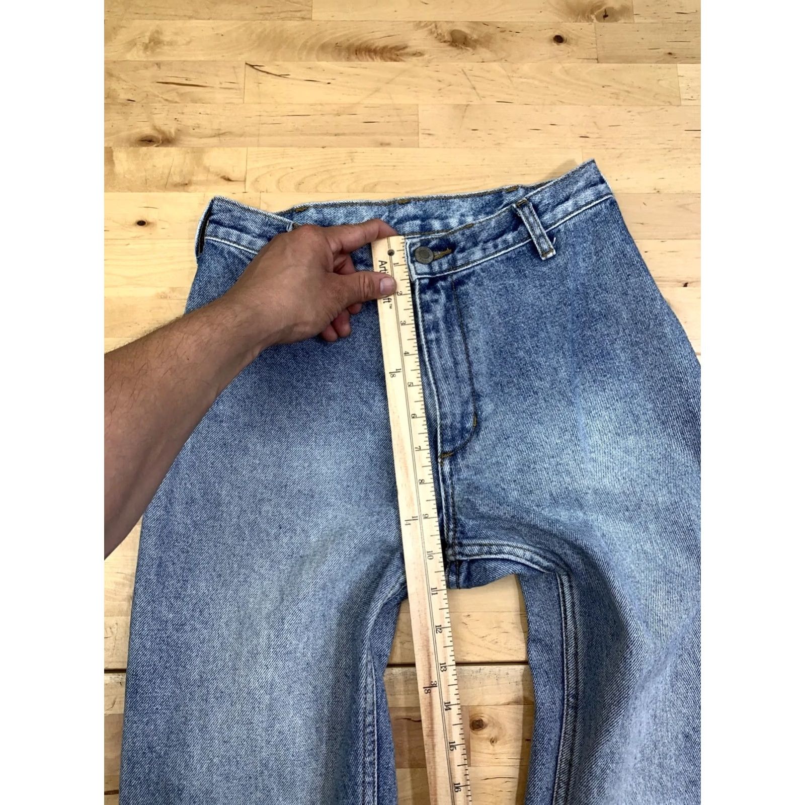 Vintage J. Galt Jeans Women S Light Blue Straight Leg 5-Pocket Denim Button Vintage? No, Regular Fit Size 28" / US 6 / IT 42 - 5 Thumbnail