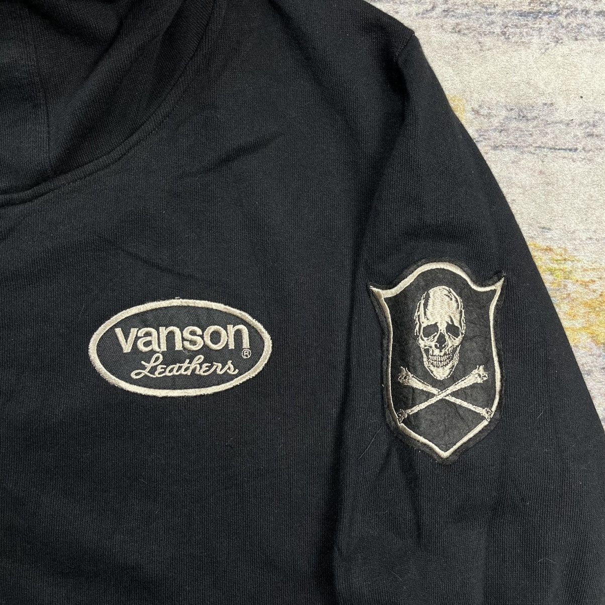 Vanson Leathers Vanson hidden hood embroidery hoodie Size US L / EU 52-54 / 3 - 8 Thumbnail