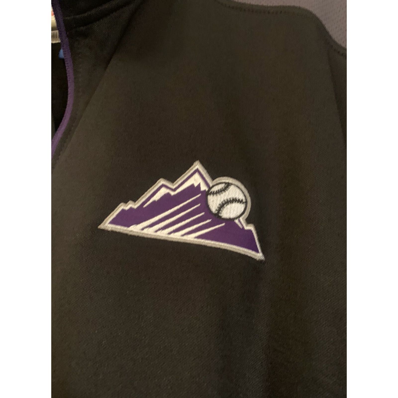 G-III Mens G-iii Sports by Carl Banks MLB Colorado Rockies Black Jacket 1/2 Zip Size L Size US L / EU 52-54 / 3 - 6 Thumbnail