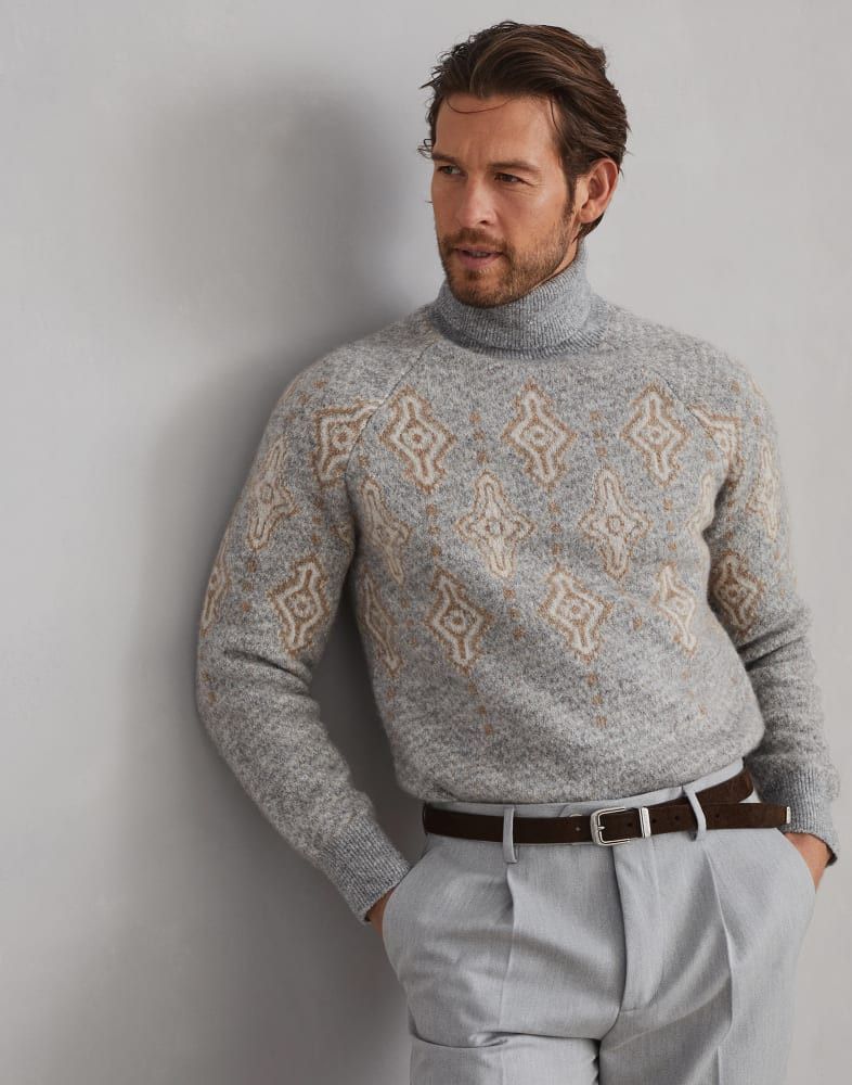 Brunello Cucinelli o1w1db10825 Turtleneck Jumper in Grey Size US S / EU 44-46 / 1 - 3 Thumbnail