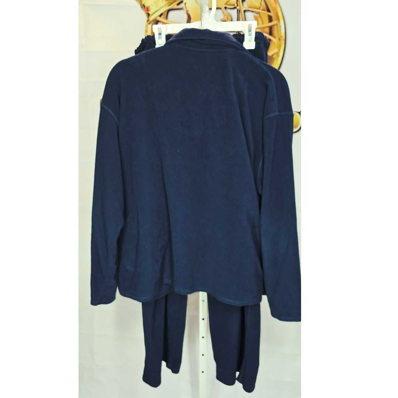 Other St. Eve Intimates Navy Blue Fleece Pajama Set - Size Large Size L / US 10 / IT 46 - 7 Thumbnail
