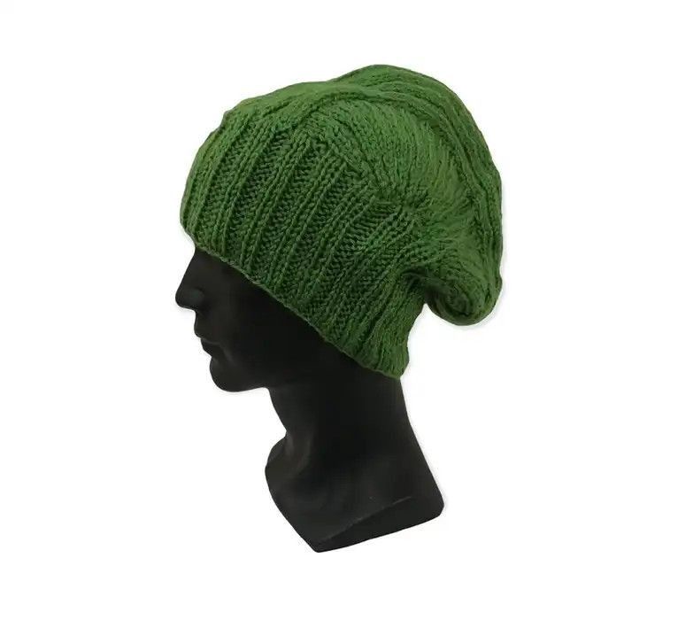 image of Knit Design Beanie Hat, Men's