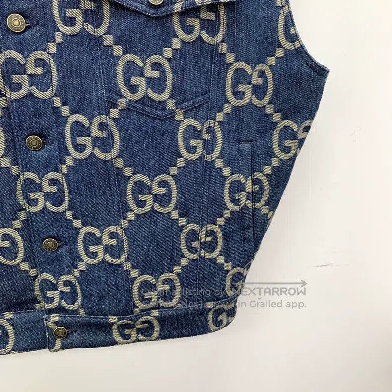 Gucci Gucci Dark blue logo jacquard full-print cotton lapel sing Size US L / EU 52-54 / 3 - 4 Thumbnail