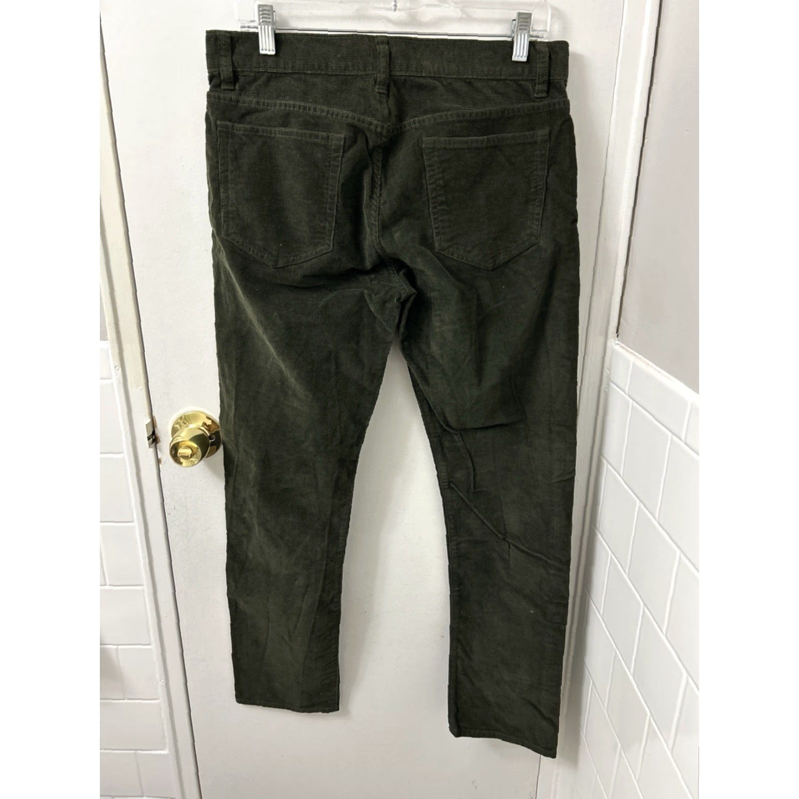 Olive J.Crew Mercantile Flex Corduroy Pants Mens 32x30 Olive Green Slim Fit YKK Corduroy Chino 5-Pocket Stretch Modern Comfort Mens Size US 32 / EU 48 - 6 Thumbnail