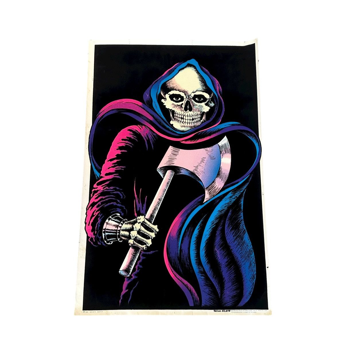 Vintage Vintage 1978 Death Watch Grim Reaper Velva Glow poster Size ONE SIZE - 1 Thumbnail