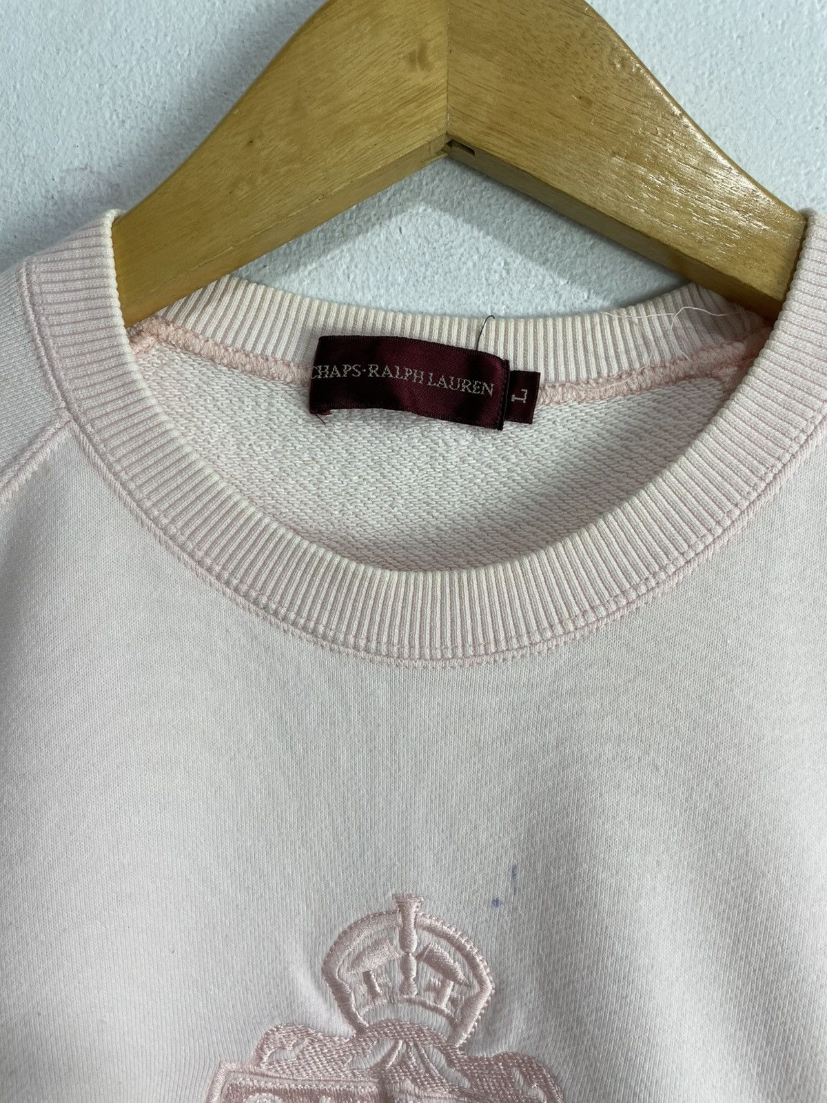 Chaps Ralph Lauren Chaps Ralph Lauren embroidered pink logo sweatshirt Size US L / EU 52-54 / 3 - 6 Thumbnail