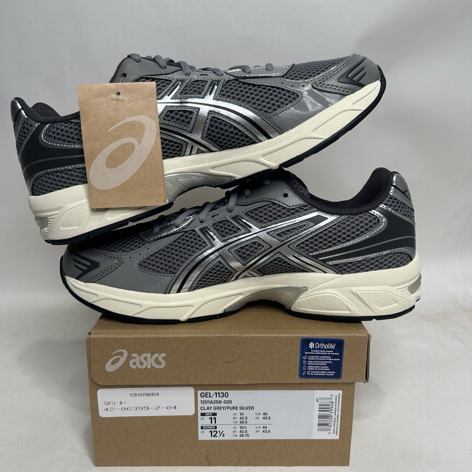 Asics ASICS Gel-1130 “Clay Grey Pure Silver” 2024 Size US 11 / EU 44 - 3 Thumbnail