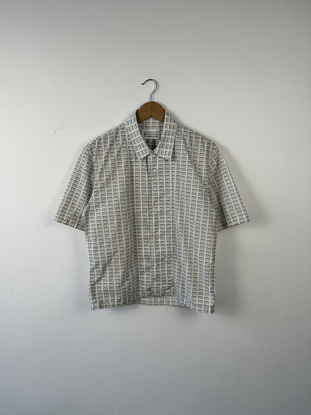 Maison Margiela 10 Fragile Handle With Care Print Shirt 38