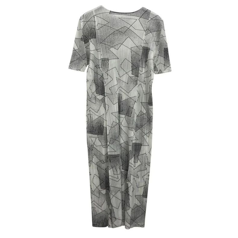 Issey Miyake Issey Miyake size:3 Grey geometric dress Size S / US 4 / IT 40 - 2 Thumbnail