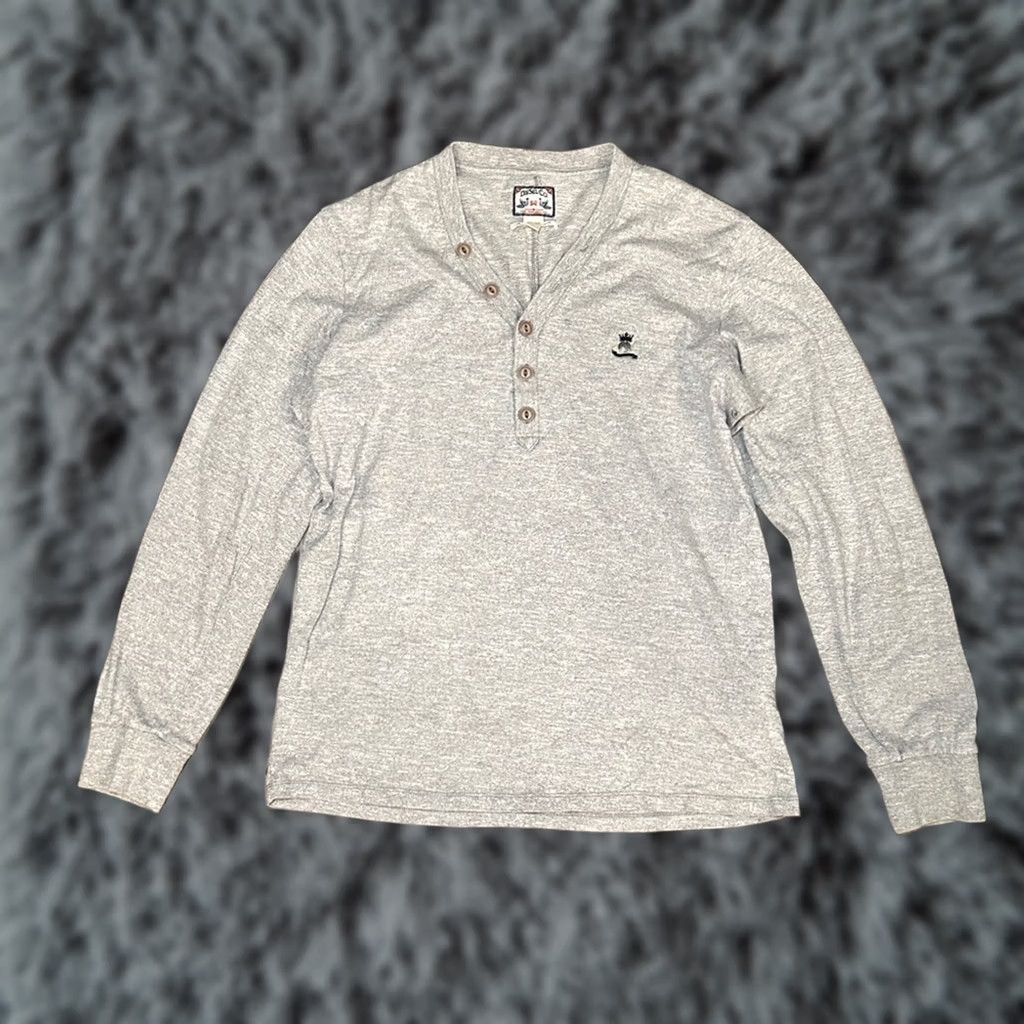 Diesel Diesel Gray Work Wear Regular Fit Y2K Long Sleeve Cotton Henley - Large Mens Size US L / EU 52-54 / 3 - 1 Thumbnail