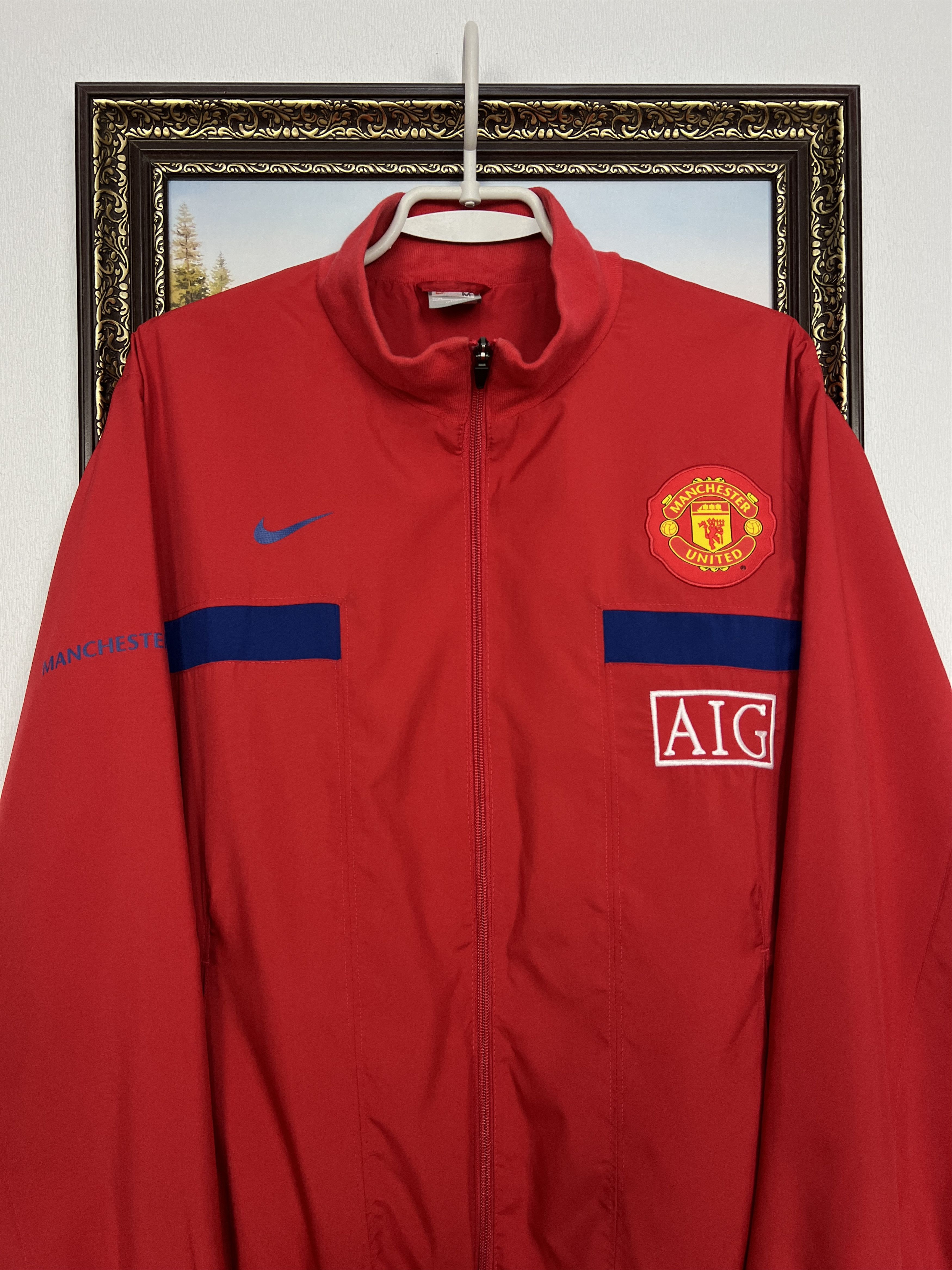 Nike Vintage Manchester United Football Jacket Soccer Track Top Size US M / EU 48-50 / 2 - 2 Thumbnail