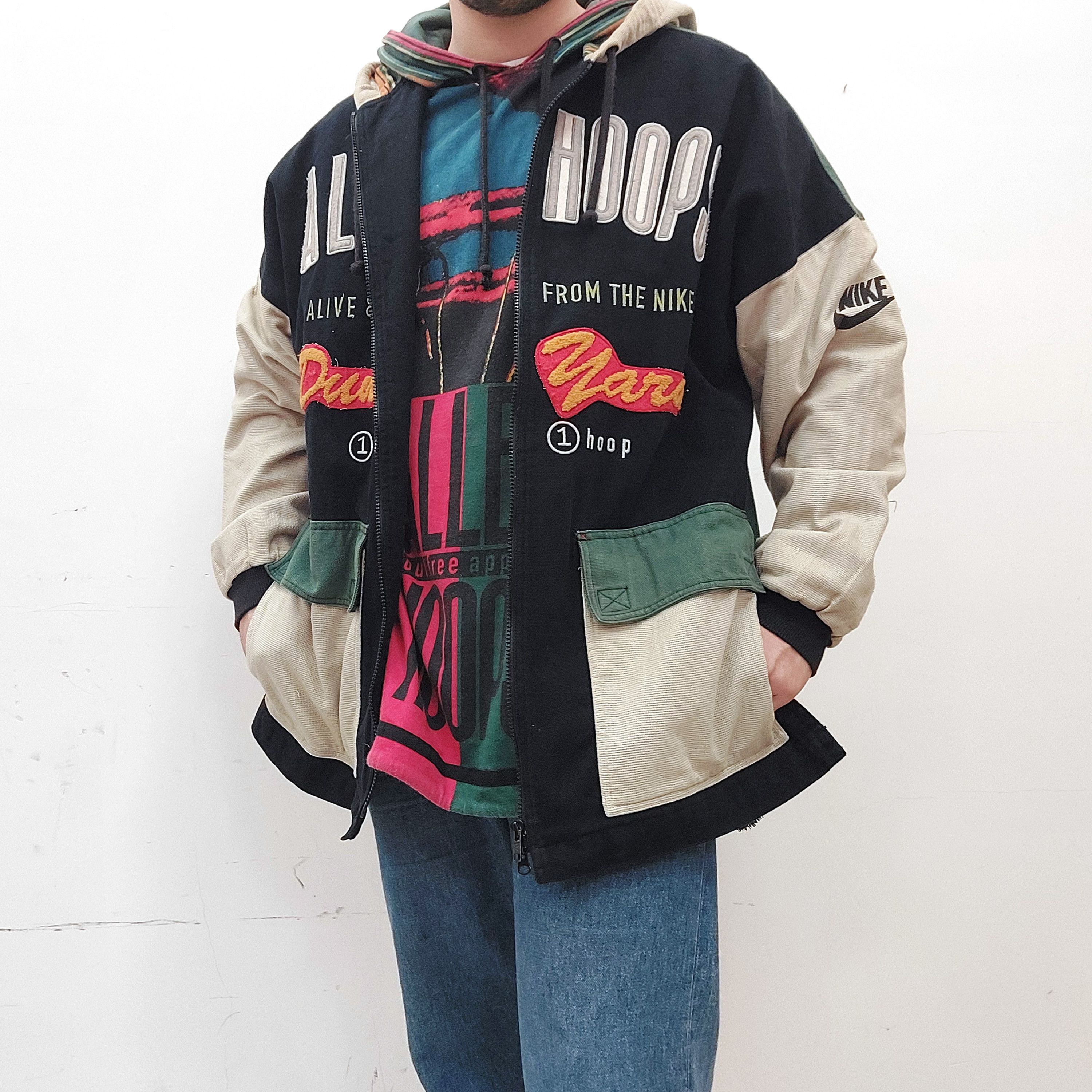 Nike Nike Alley Hoops Dunk Yard vintage 90s set XL jacket hoodie Size US XL / EU 56 / 4 - 3 Thumbnail