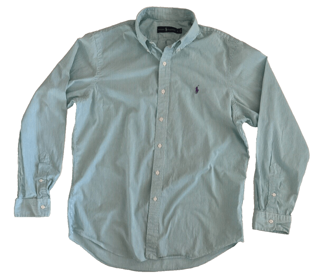 Polo Ralph Lauren Polo Ralph Lauren Mens L Green White Button Up Preppy Size US L / EU 52-54 / 3 - 1 Thumbnail