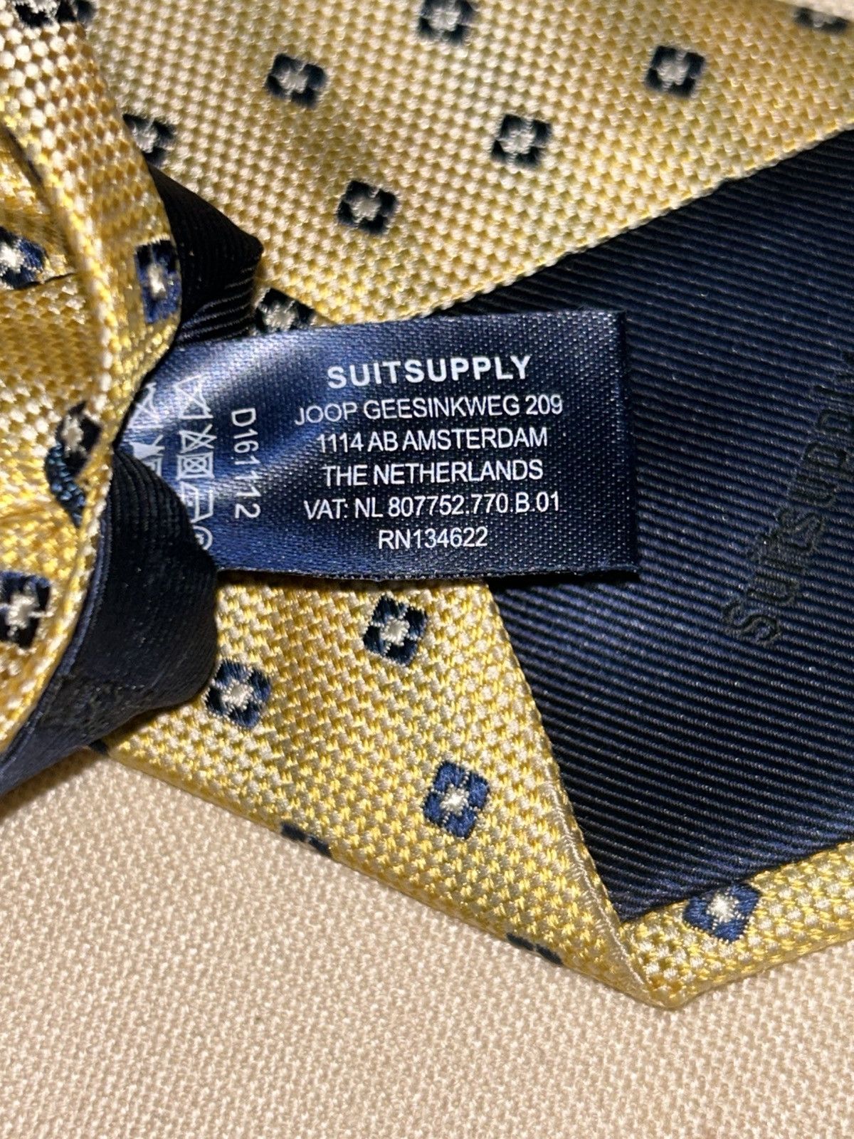 Suitsupply Suitsupply yellow geometric Silk Mens Tie Size ONE SIZE - 7 Thumbnail