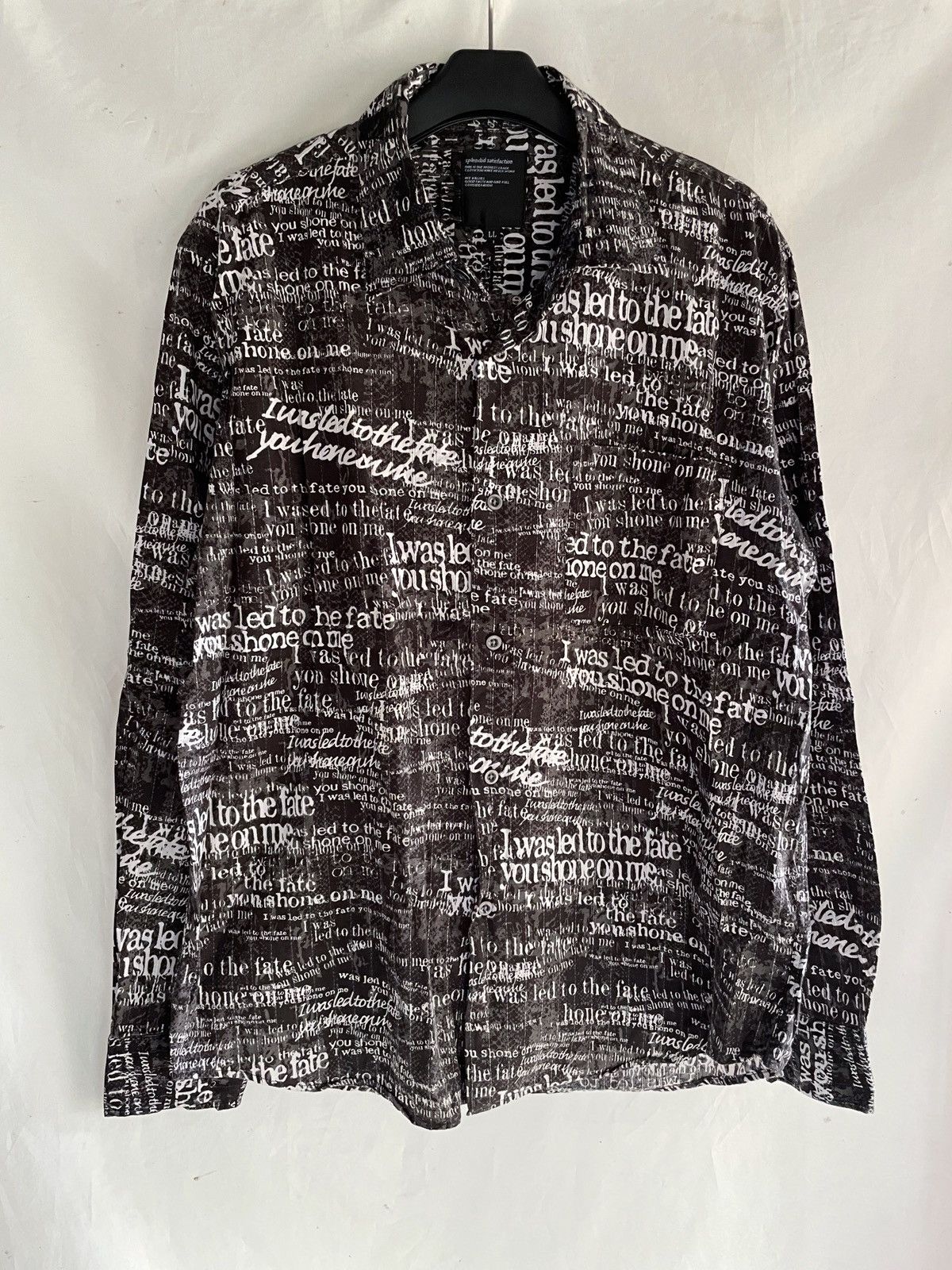 14th Addiction SPLENDID SATISFACTION ARCHIVE TYPE WRITER BUTTON DOWN SHIRT Size US XL / EU 56 / 4 - 1 Thumbnail