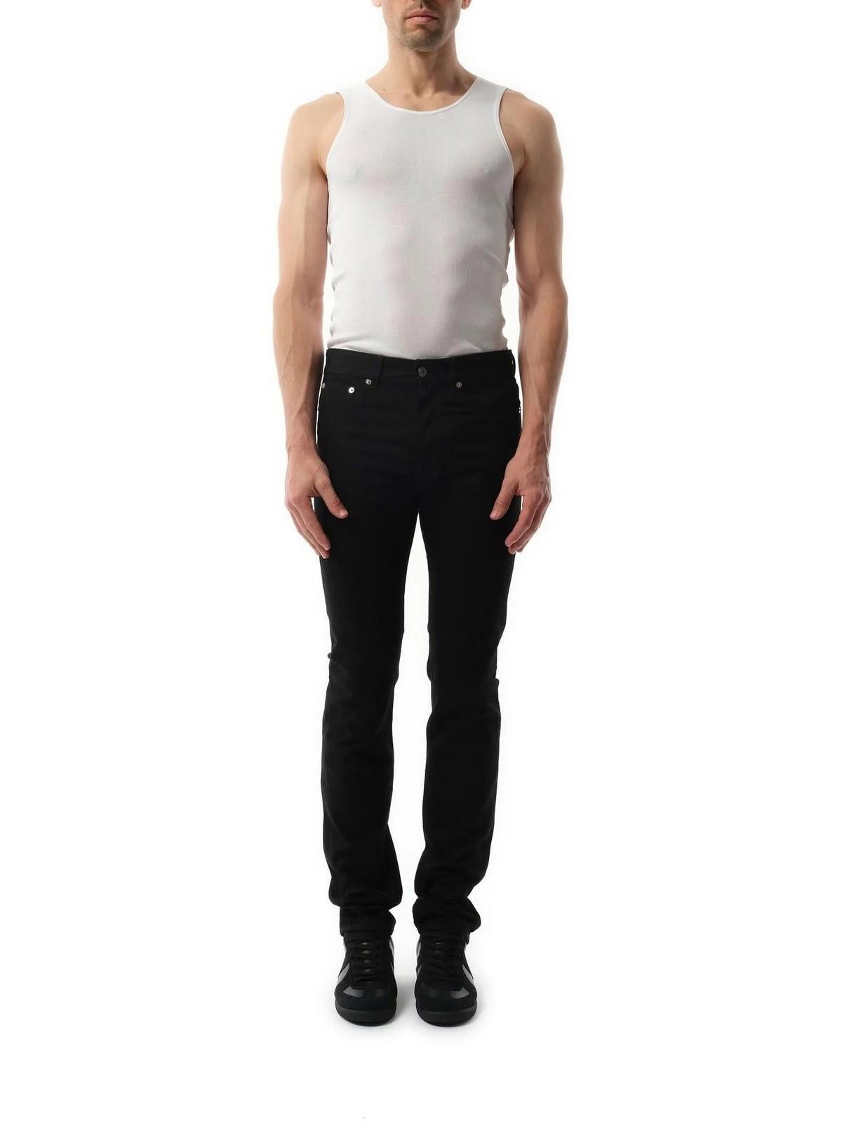 Givenchy new Givenchy mens denim jeans black leather patch 28 Size US 28 / EU 44 - 2 Thumbnail