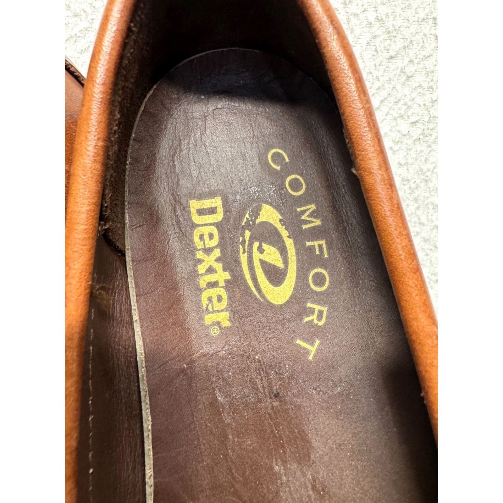 Vintage Dexter Brown Leather Penny Loafers Size 9.5, Dress Oxford, Men, Like New, Rubber Sole Size US 10 / EU 43 - 7 Thumbnail