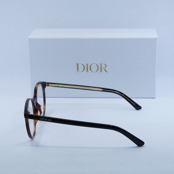 Dior Dior DIORSPIRITO RI 2600 Eyeglasses Havana 51mm Round Frame Size ONE SIZE - 5 Thumbnail
