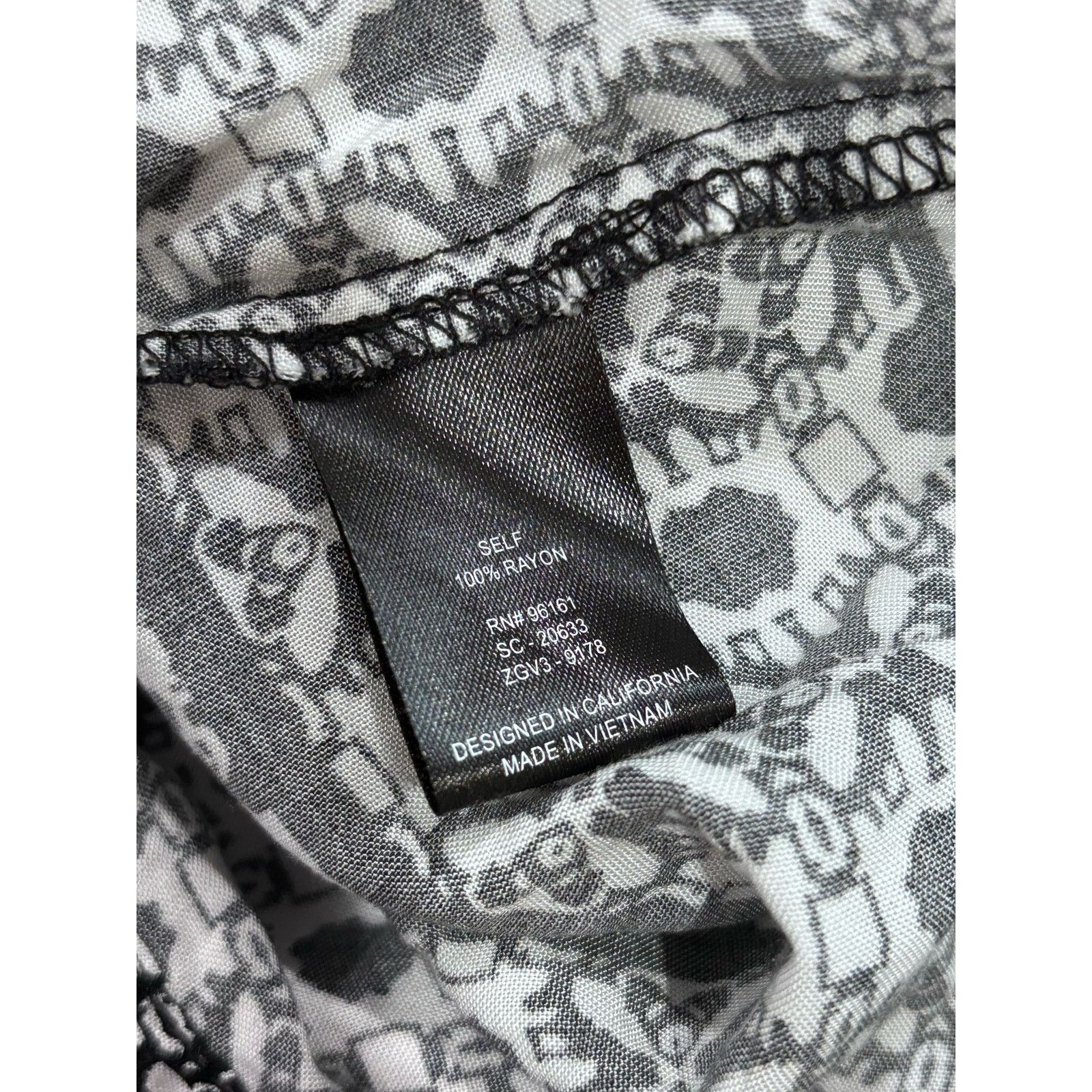 Macys BEBOP Black & White Printed Off-The-Shoulder Romper SZ S Size 28" / US 6 / IT 42 - 4 Thumbnail