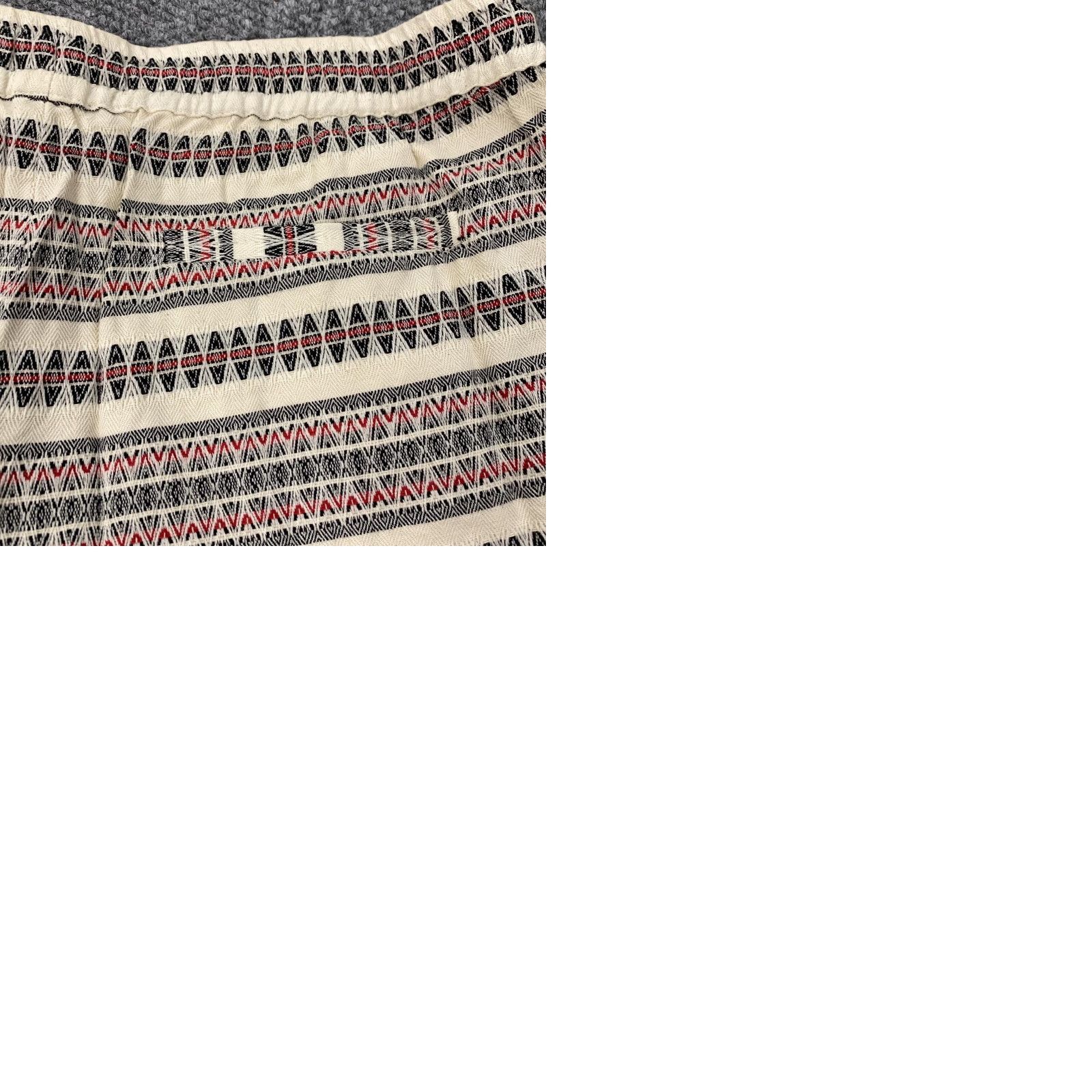 Vintage Garnet Hill Womens Shorts 14 Organic Cotton Drawstring Boho Geometric Aztec Size 36" / US 14 / IT 50 - 9 Thumbnail