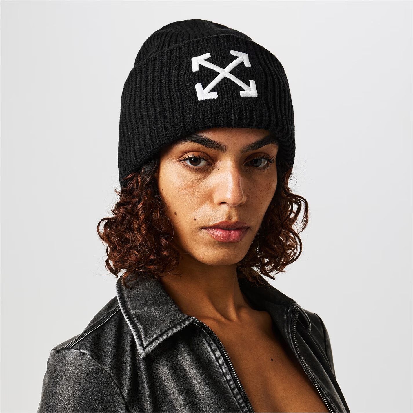 Off-White o1g2r1mq0125 Size: OS / Beanie Hat / Cap in Black Size ONE SIZE - 2 Thumbnail