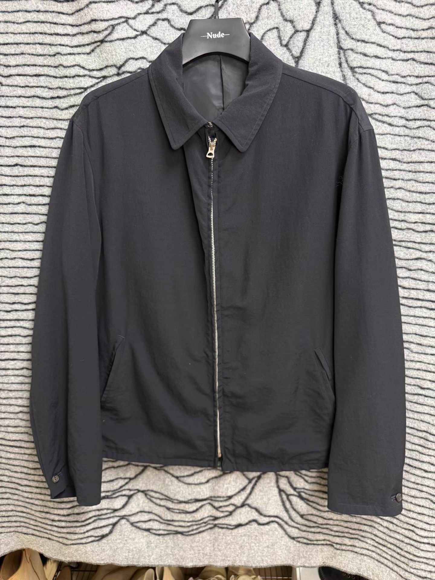 Yohji Yamamoto Black Zip-Front Collared Jacket Size L Size US L / EU 52-54 / 3 - 1 Thumbnail