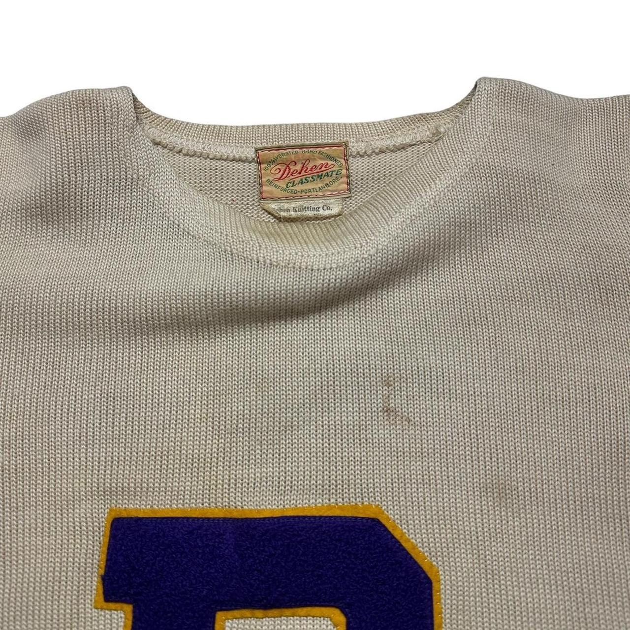 Hanes × Vintage Vintage 1940’s Varsity Football R Sweater Size US XS / EU 42 / 0 - 4 Thumbnail