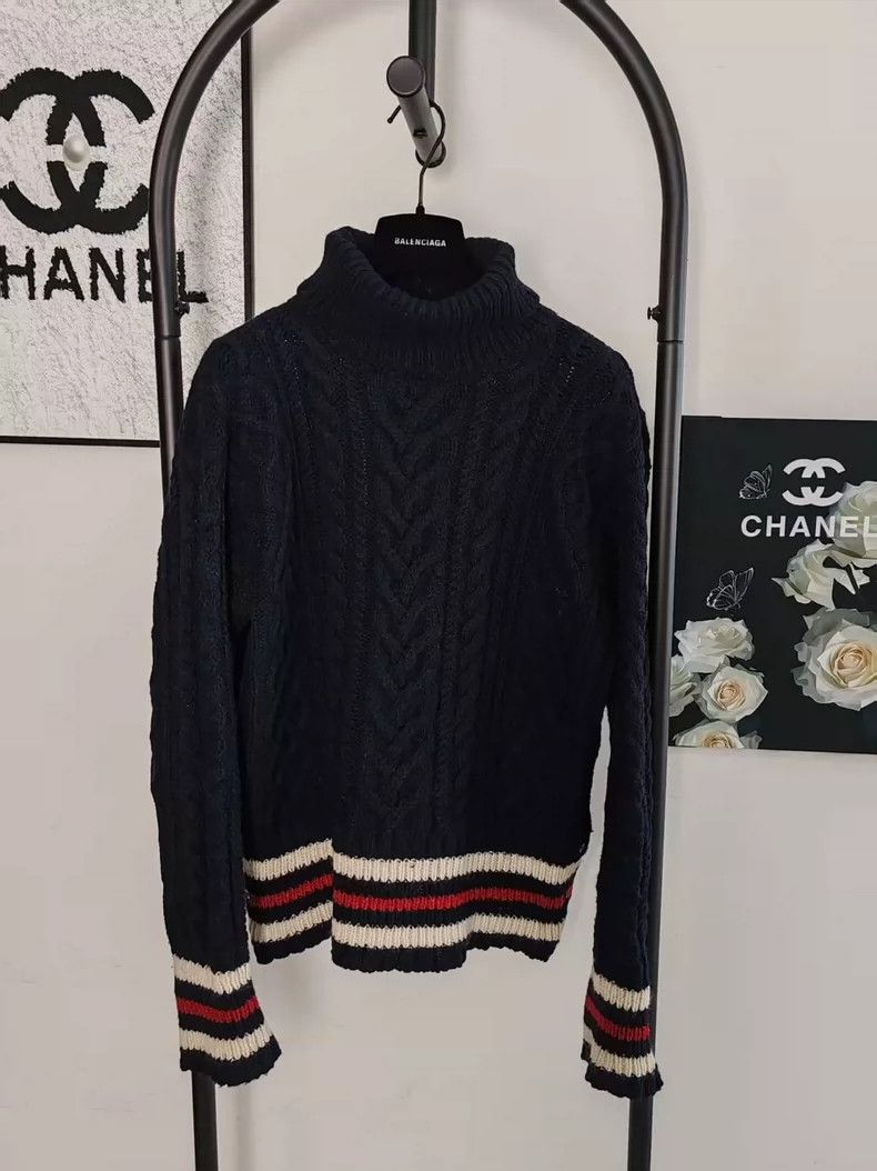Thom Browne Thom Browne Thick Cable Knit Wool Sweater - dmc Size US XL / EU 56 / 4 - 1 Thumbnail
