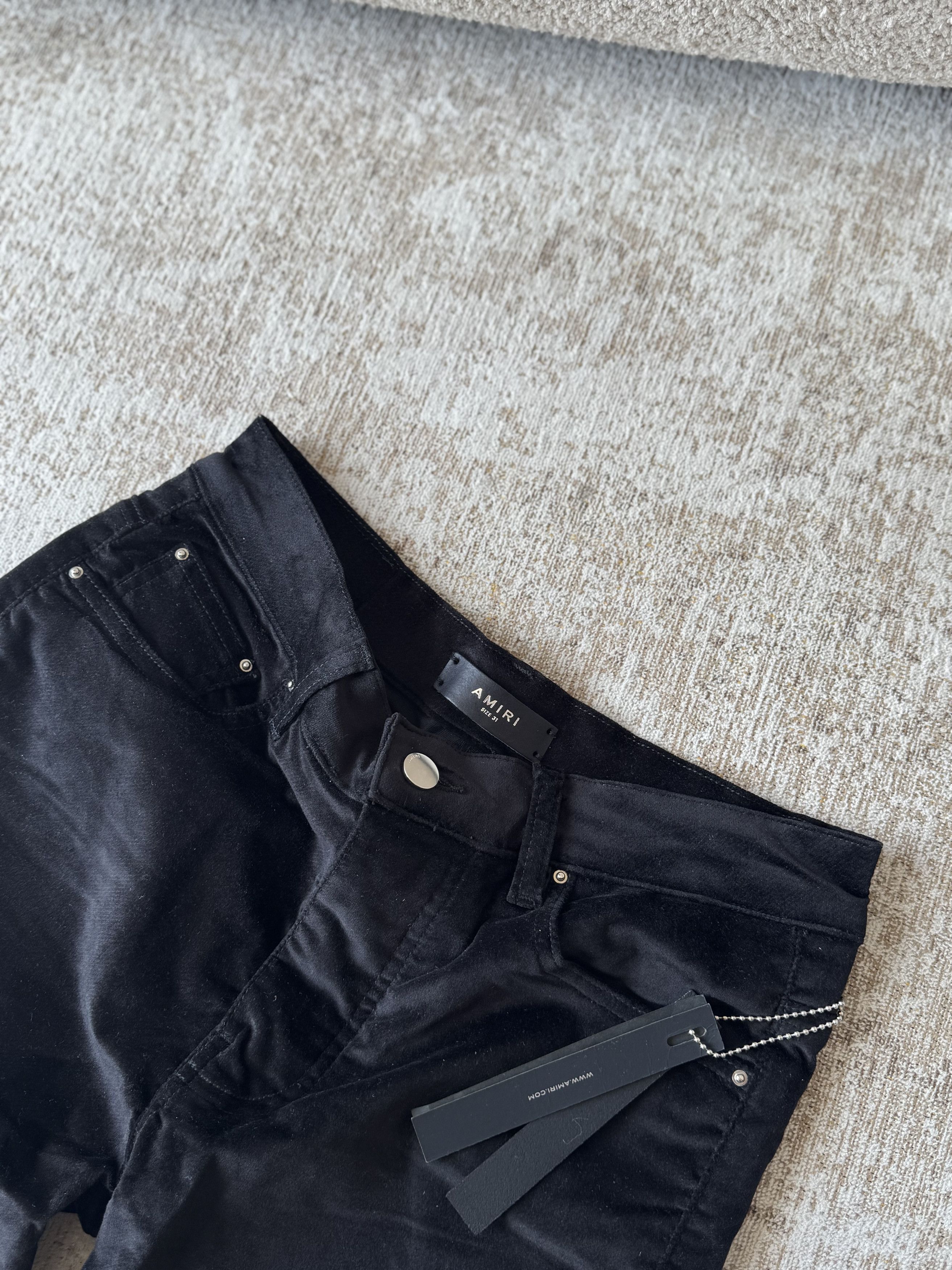 Amiri AMIRI VELOUR SKINNY STACK | SIZE 31 Size US 31 - 3 Thumbnail