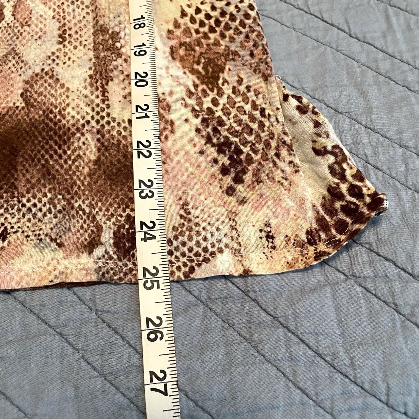 Skin VINTAGE Express Tank Top Blouse Women's L Sleeveless Pink Brown Snake Skin Sexy Tank Top Racerback Pattern: Animal Print, Snake, Beach Women Mens Size L / US 10 / IT 46 - 6 Thumbnail