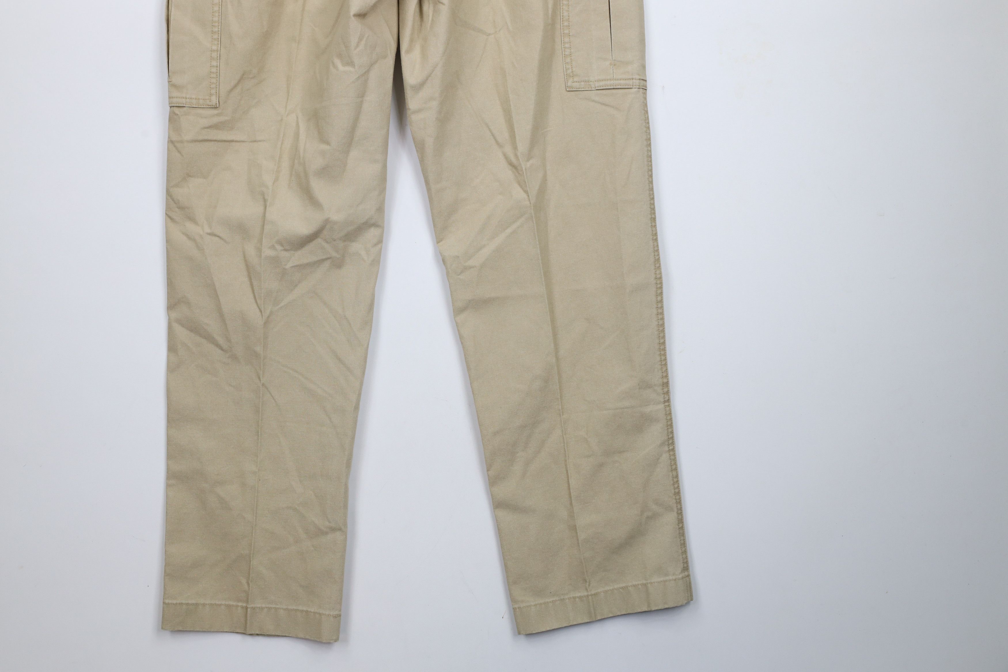 L.L. Bean × Vintage Vintage 90s LL Bean Stonewash Straight Leg Cargo Pants Beige Size US 31 - 11 Thumbnail