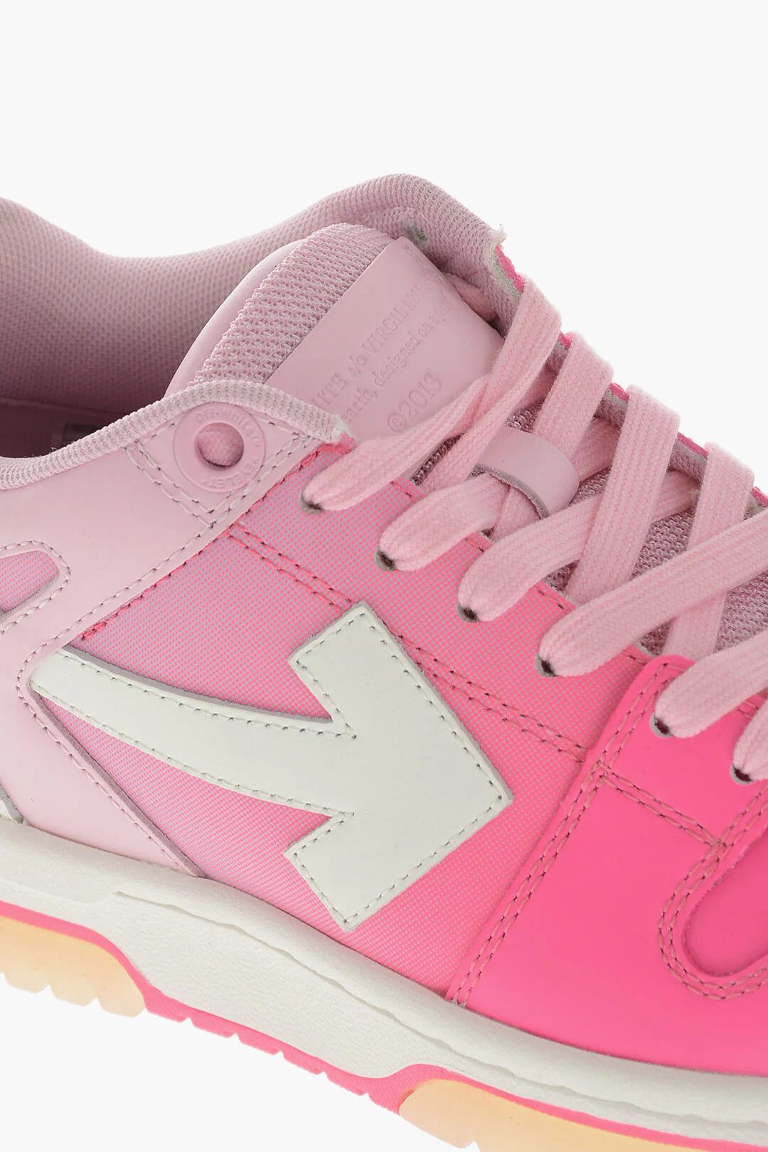 Off-White og1mm0426 Ombre Leather Low-Top Sneakers in White & Pink Size US 5 / IT 35 - 4 Thumbnail