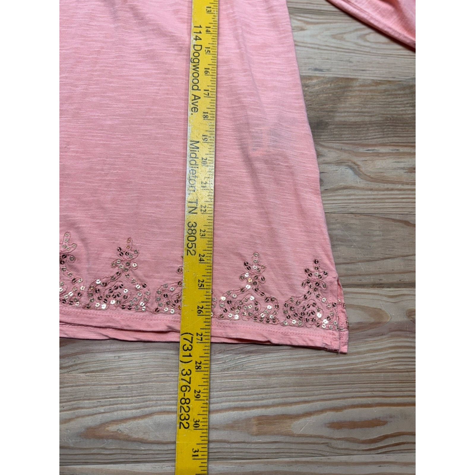 Chicos Chico’s Sequin Embellished Tunic Top Women’s Size 1/Medium Size M / US 6-8 / IT 42-44 - 6 Thumbnail