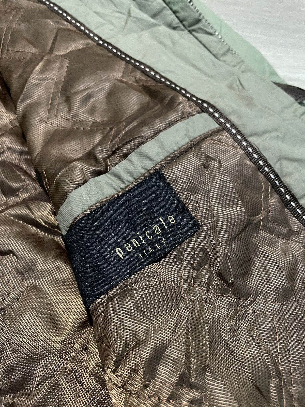Japanese Brand × Panicale × Vintage panicale italy vintage MA-1 bomber Jacket mix leather Size US L / EU 52-54 / 3 - 4 Thumbnail