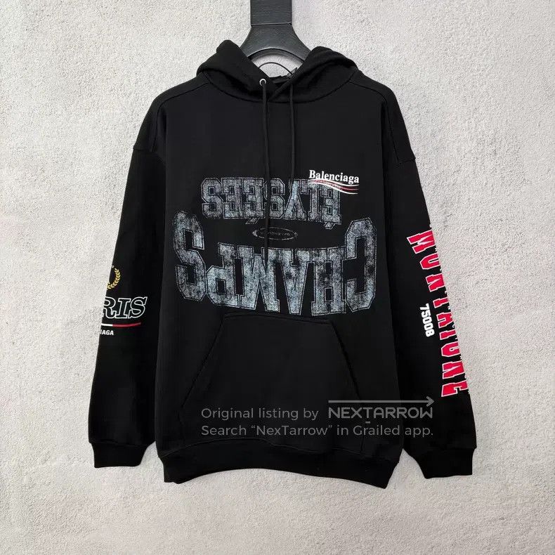 Balenciaga Balenciaga Multi-Element Wave Black Hoodie Size US S / EU 44-46 / 1 - 1 Thumbnail