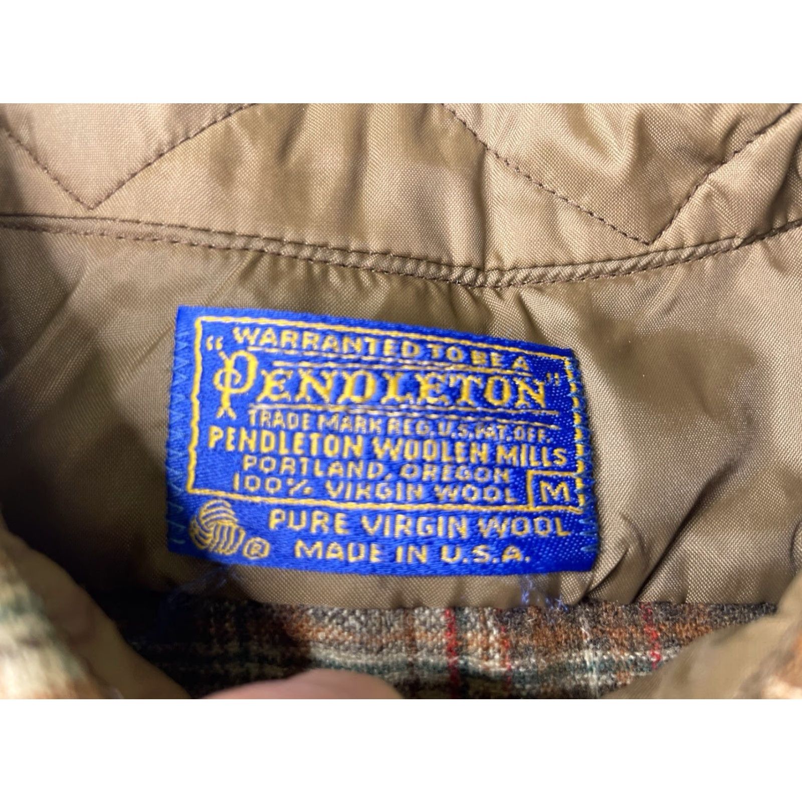 Pendleton VINTAGE Pendleton Wool Flannel Button-Up Plaid Shirt Men’s M Brown USA Made Size US M / EU 48-50 / 2 - 3 Thumbnail