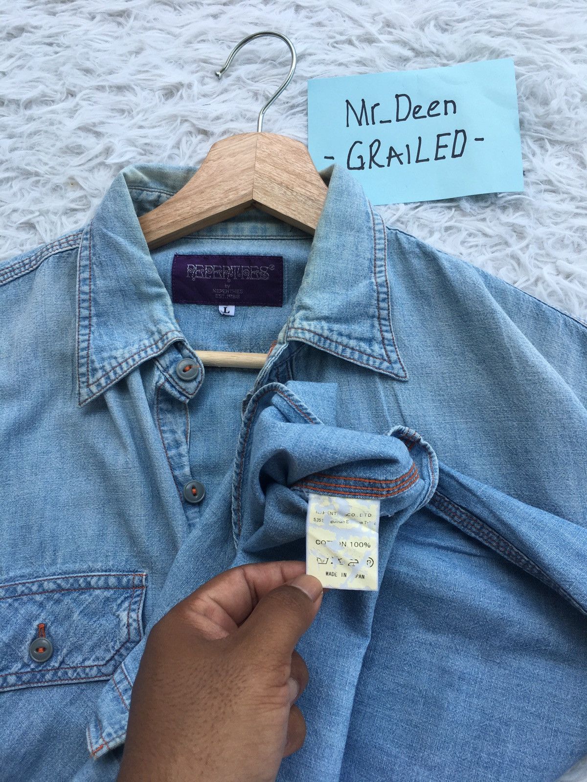Nepenthes Rare Vintage Nepenthes Jeans Shirt Size US L / EU 52-54 / 3 - 11 Thumbnail