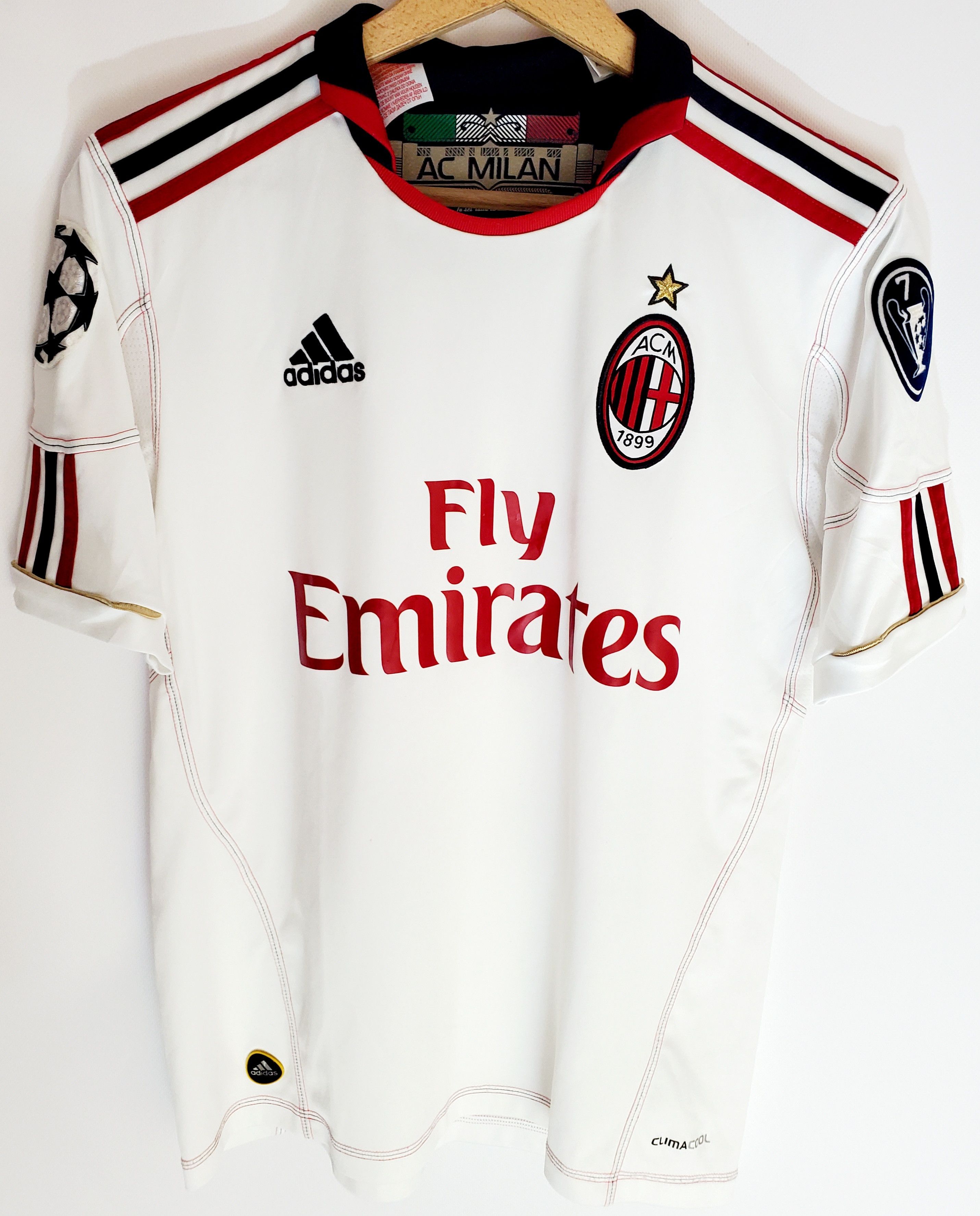 Adidas 2010-11 AC Milan adidas Away Shirt Jersey Boys L Size US XXS / EU 40 - 1 Thumbnail