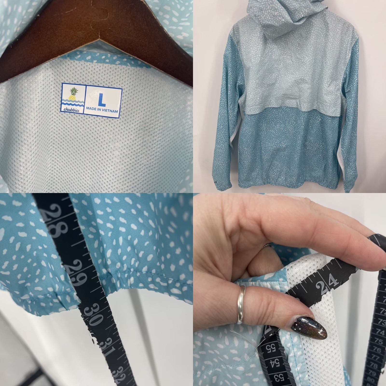 Chubbies Chubbies Packable Windbreaker Men L Blue Floral Pattern 90s Hike Zip Jacket Adults Mens Size US L / EU 52-54 / 3 - 8 Thumbnail
