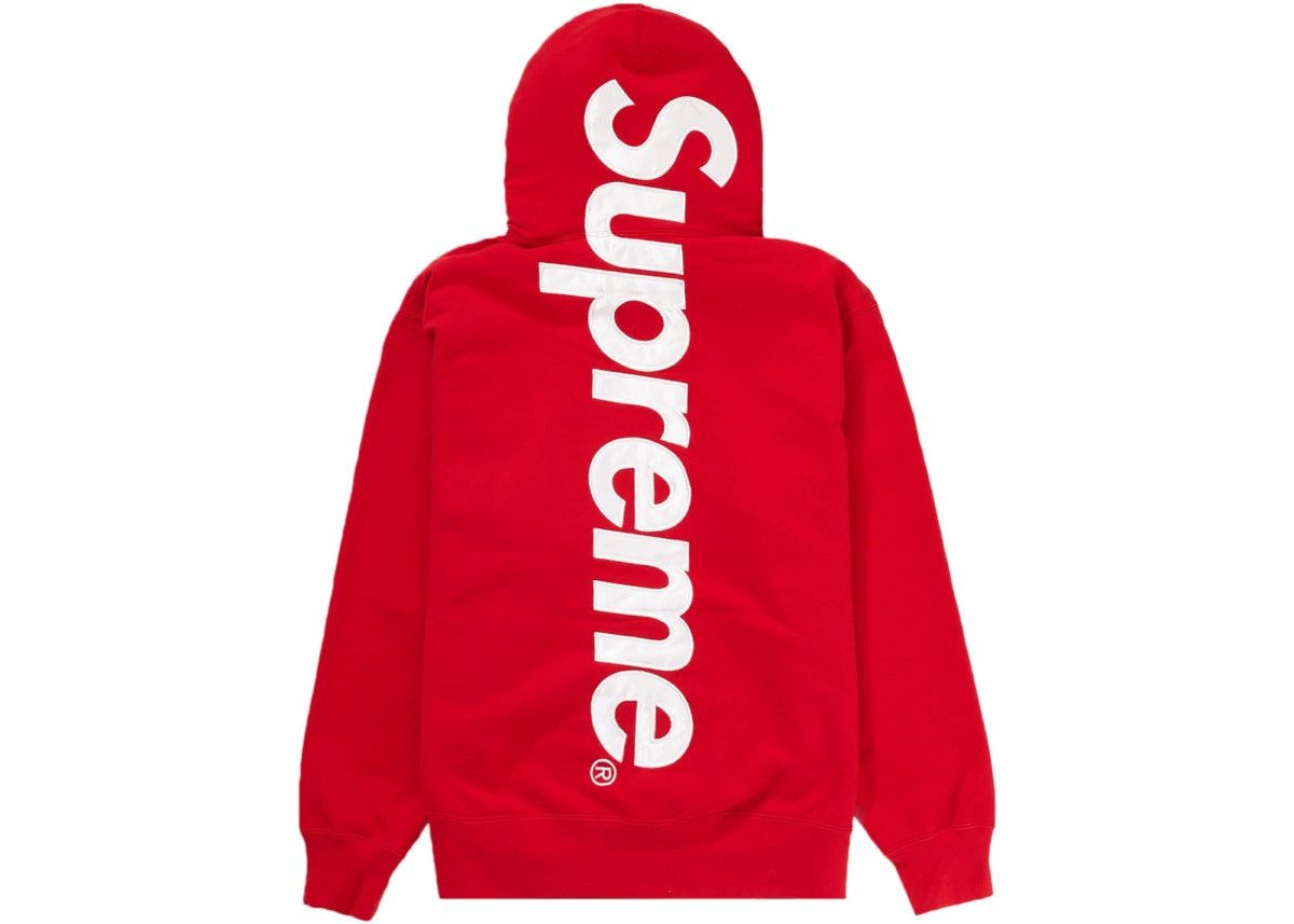 Supreme Supreme Satin Appliqué Hooded Sweatshirt | Grailed