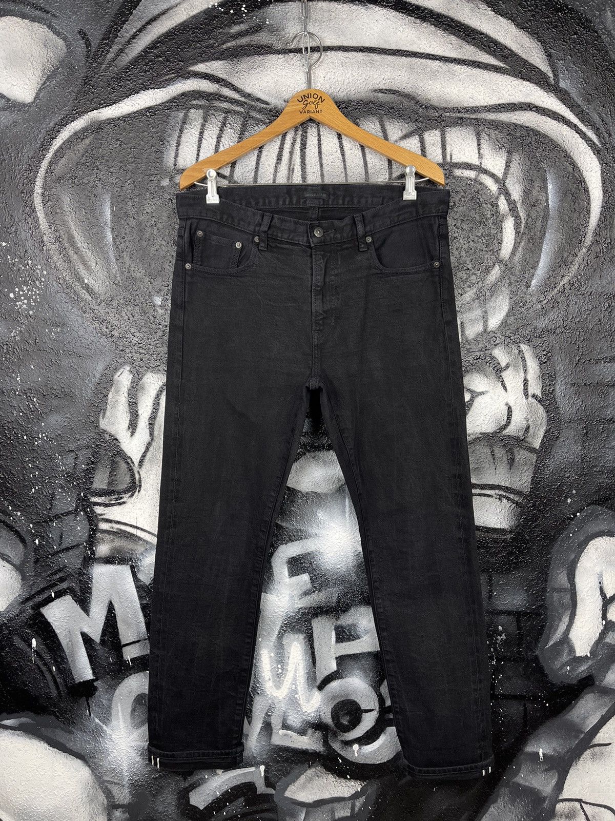 Uniqlo Uniqlo Black Denim Selvedge Jeans Men’s Size W33 L32 Size US 33 - 7 Thumbnail