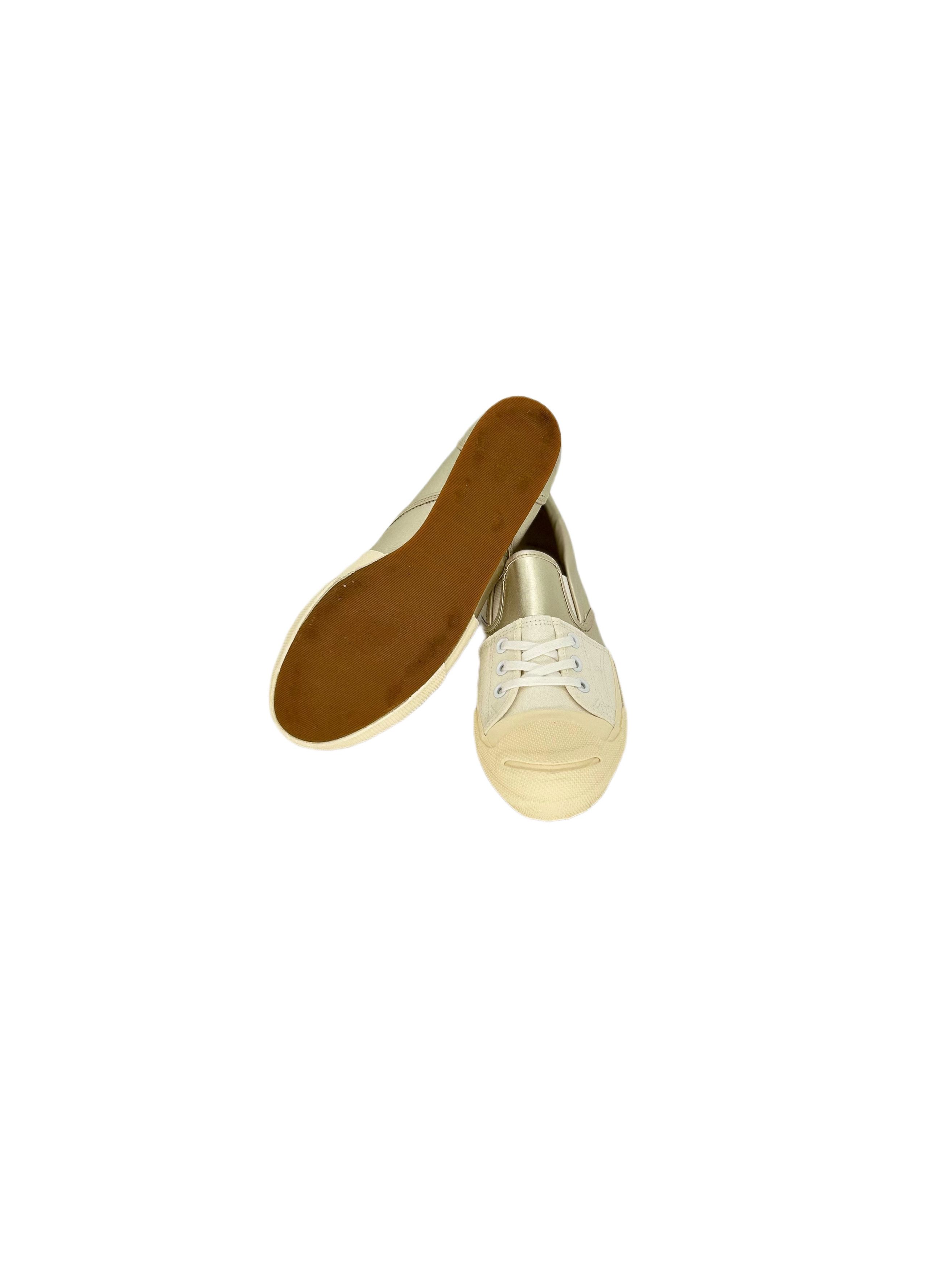 Maison MIHARA YASUHIRO Mihara Yasuhiro Gold/Ecru Slip On Hybrid Sneakers Size US 9 / EU 42 - 5 Thumbnail