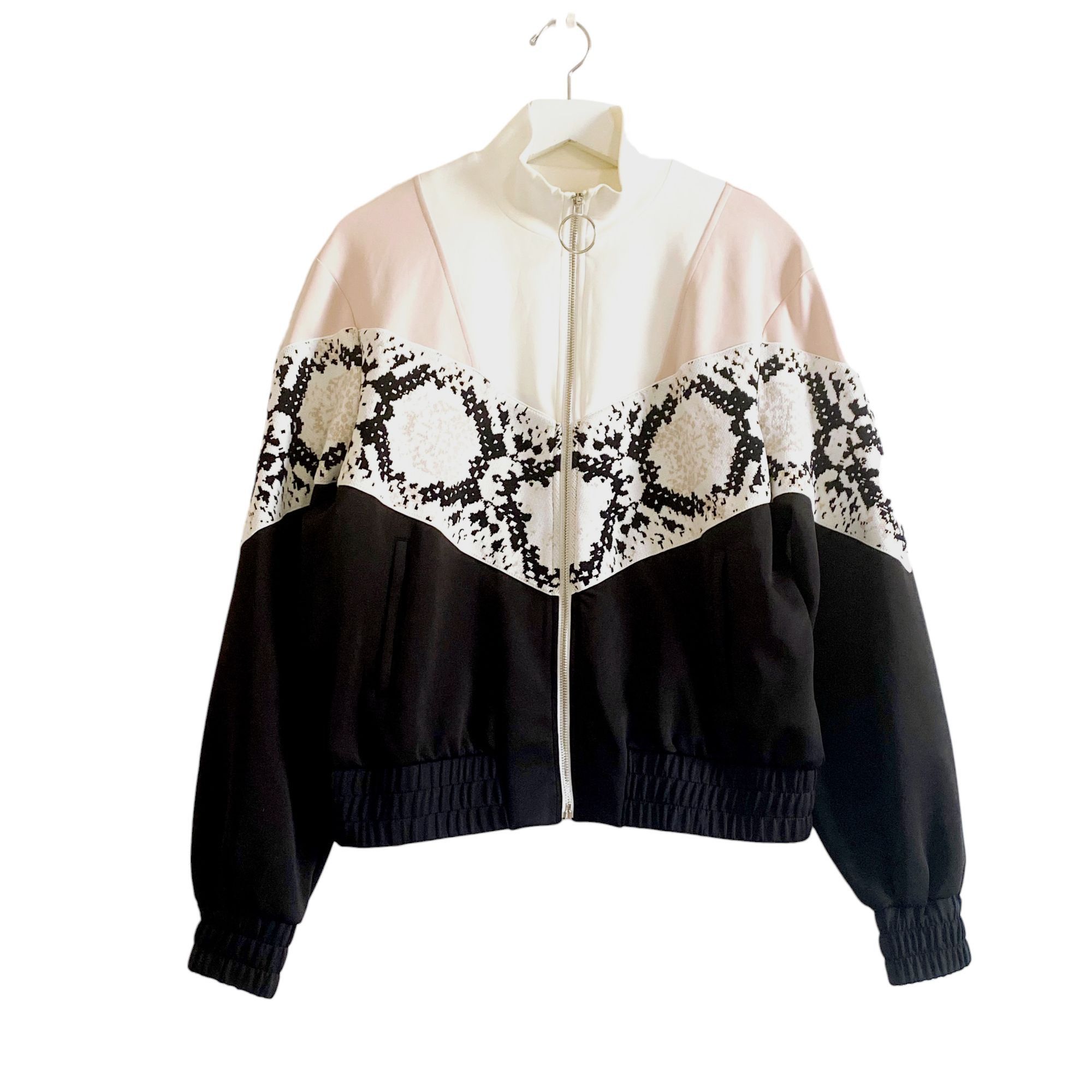 Maje Maje Thelo Color-Blocked Neoprene Zip Track Jacket size 2/M, Size M / US 6-8 / IT 42-44 - 1 Thumbnail