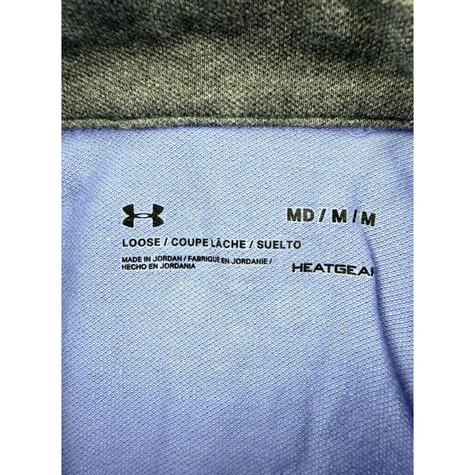 Under Armour Under Armour Polo Shirt Mens Medium Blue Short Sleeve Golf Performance HeatGear Size US M / EU 48-50 / 2 - 3 Thumbnail