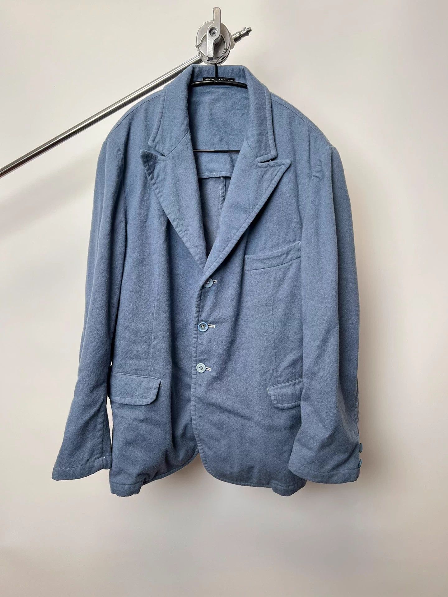 Yohji Yamamoto Yohji Yamamoto YS for Man 03aw muted blue wool blazer Size US L / EU 52-54 / 3 - 1 Thumbnail