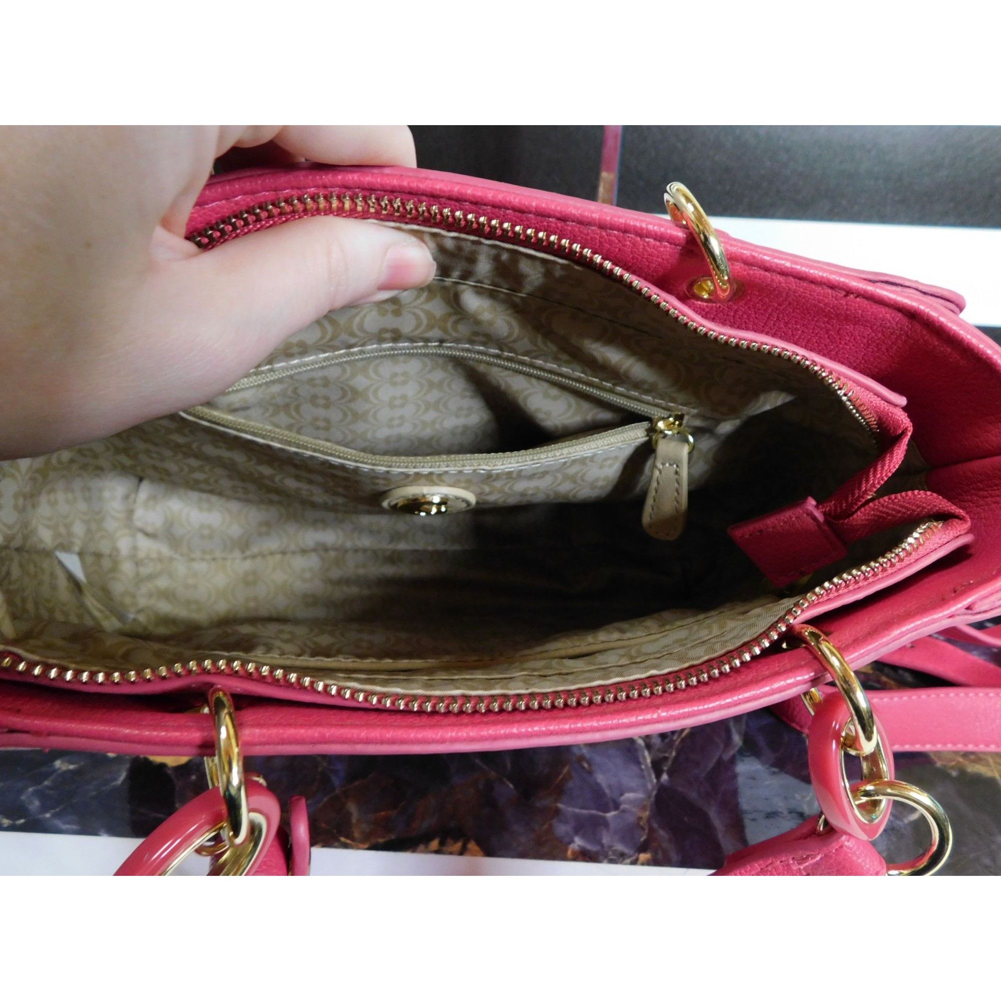 Other Charming Charlie Pink Handbag With Gold Tone Accents Size ONE SIZE - 3 Thumbnail