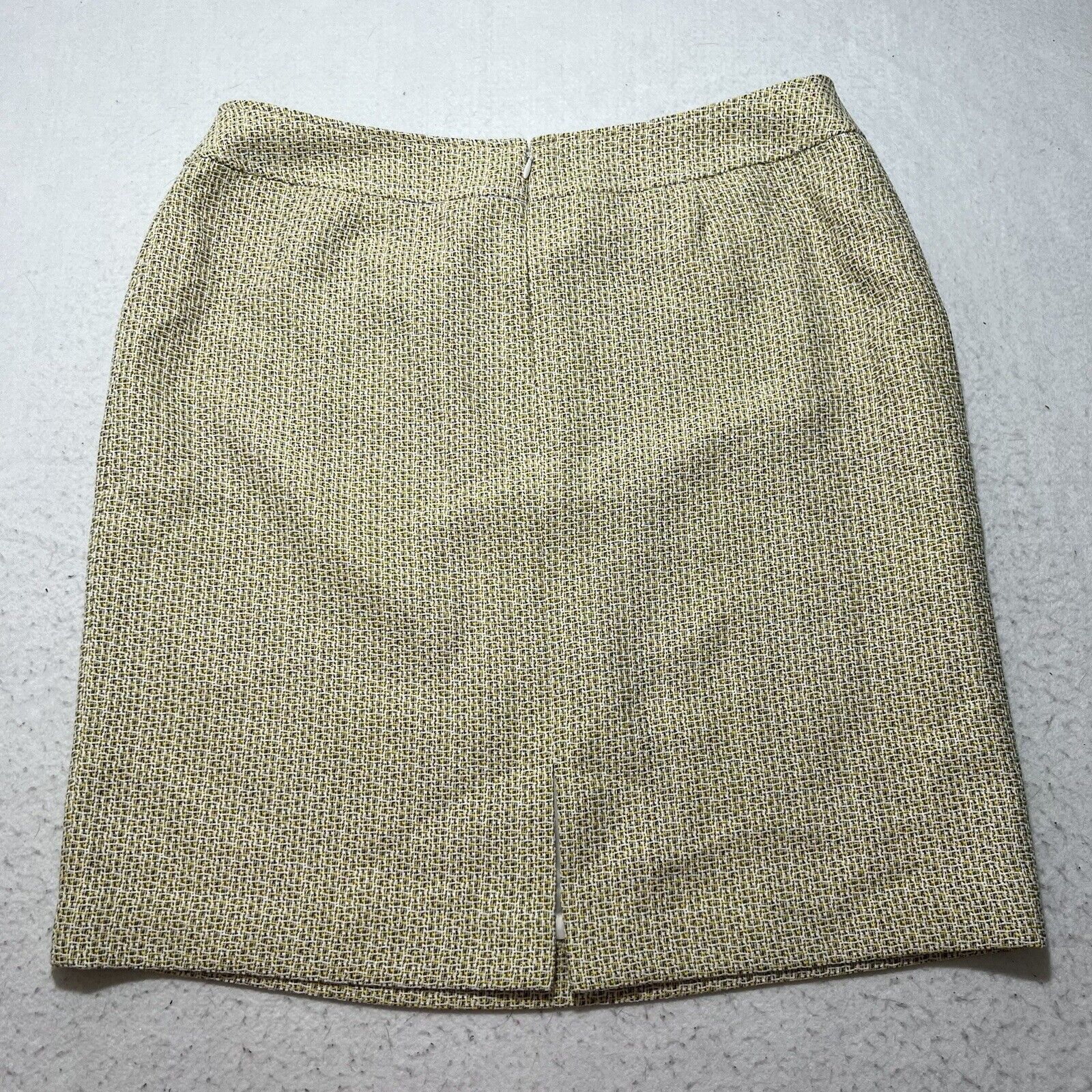Other Tahari 16 Straight Pencil Skirt Yellow Glitter Sparkle Lined Size 38" / US 16 / IT 52 - 6 Thumbnail